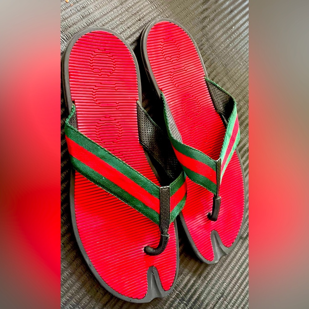 GUCCI Sherry Line Sandals 14 auth men's